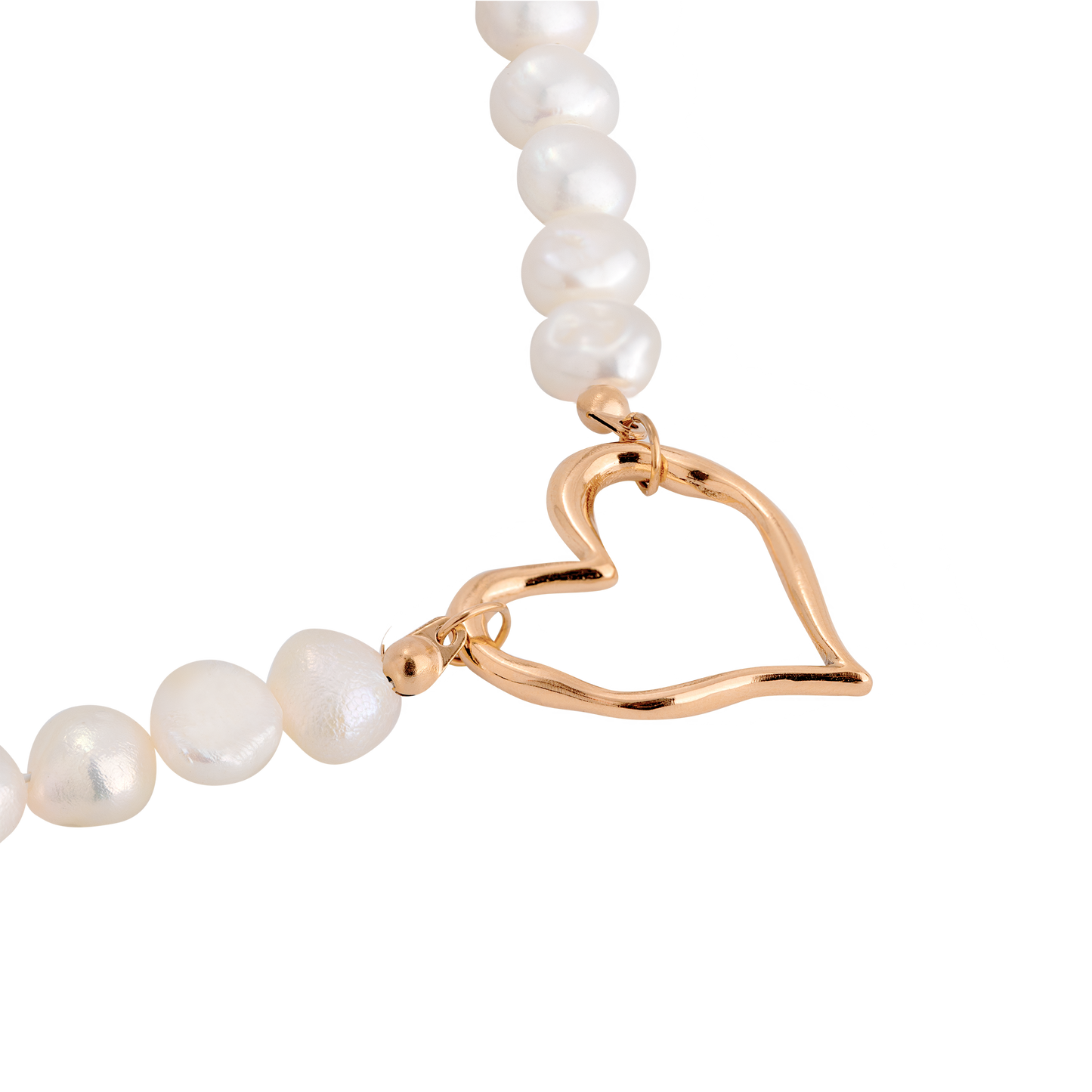Melting Heart Pearl Bracelet Roségold