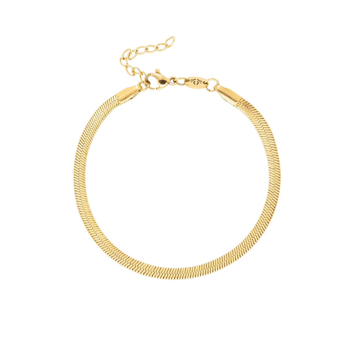 Slim Herringbone Bracelet Gold