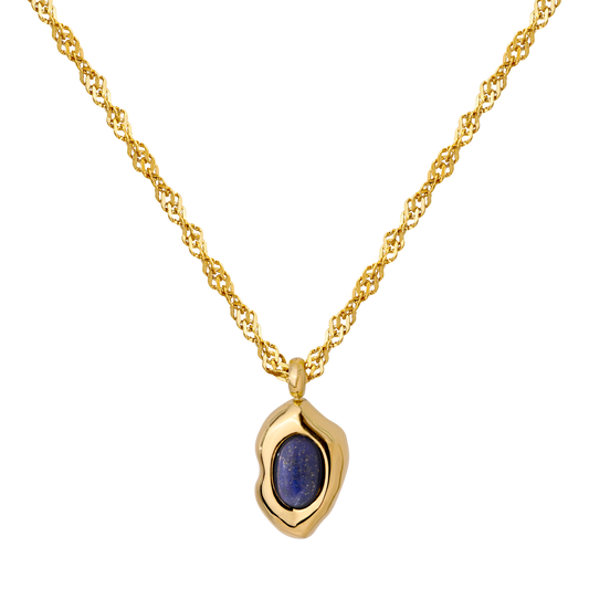 Blue Breeze Necklace Gold