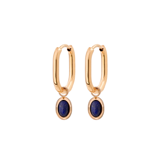 Blue Breeze Oval Hoop Set Baby Roségold