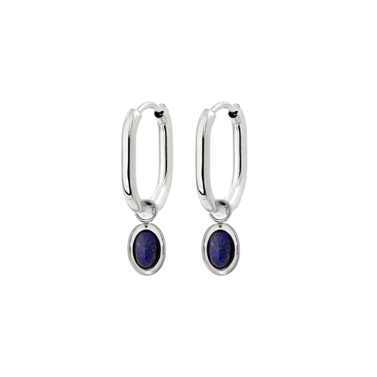 Blue Breeze Oval Hoop Set Baby Silber