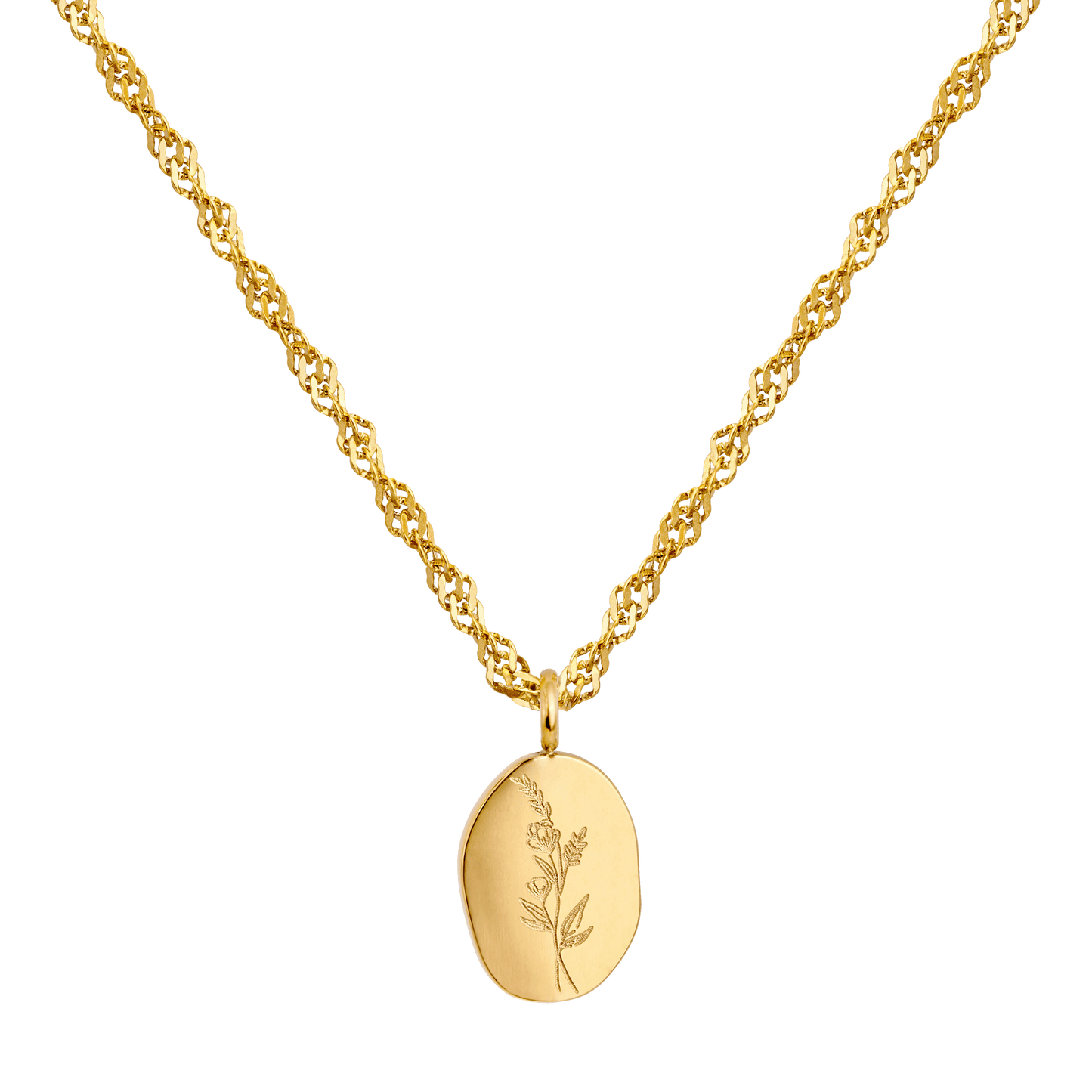 Bouquet Coin Necklace Gold