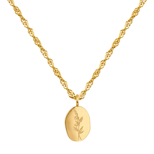 Bouquet Coin Necklace Gold