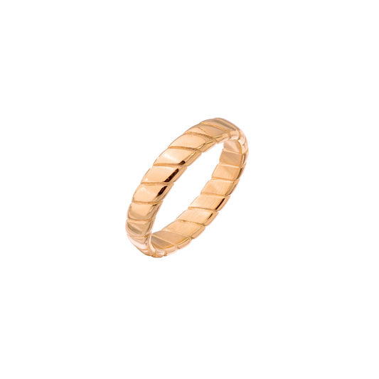 Flat Stripe Ring Roségold