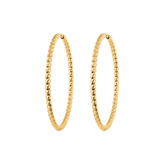Twisted Hoops Extra Large Gold