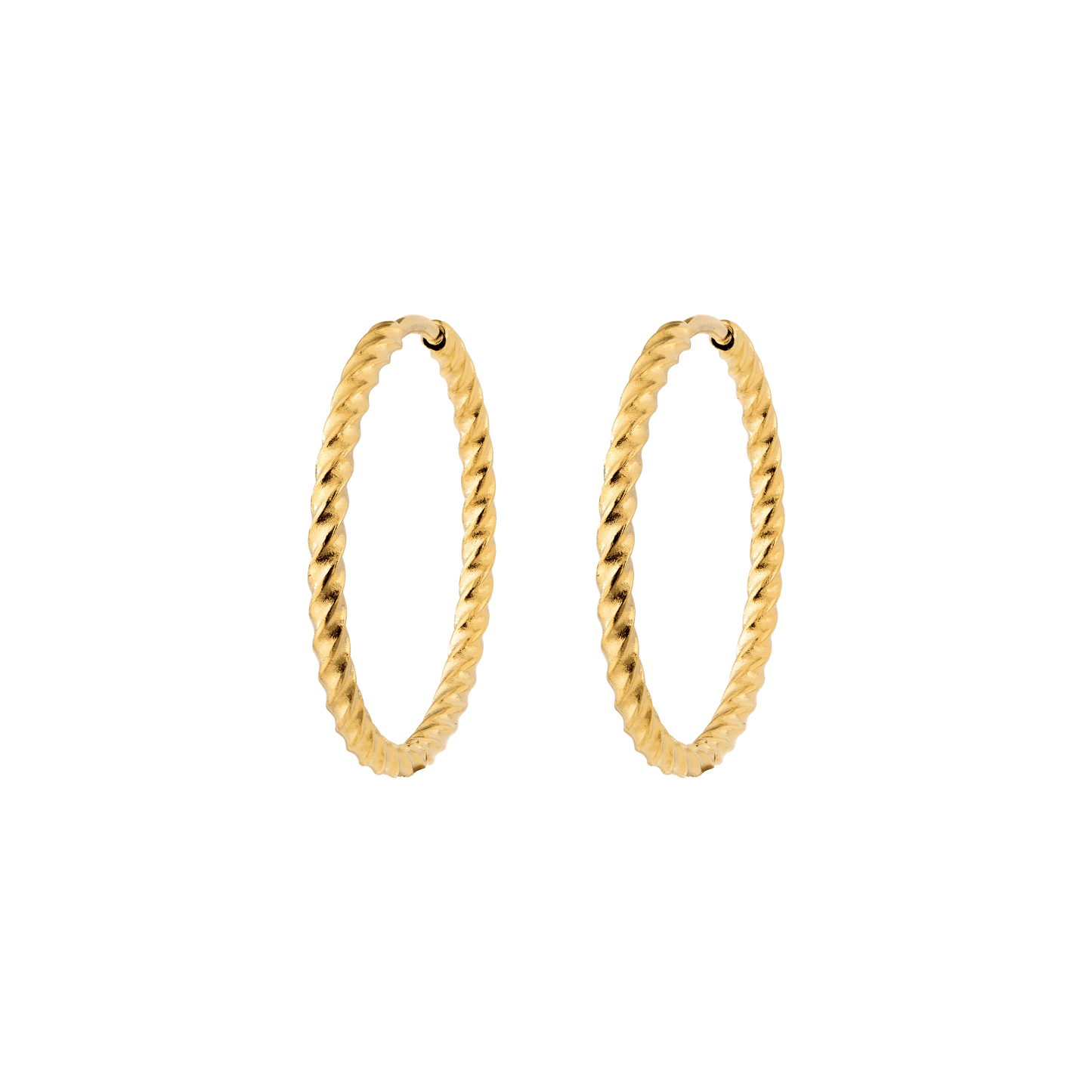 Twisted Hoops Large Gold