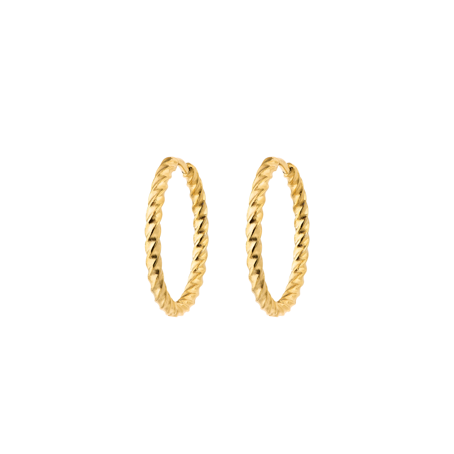 Twisted Hoops Medium Gold
