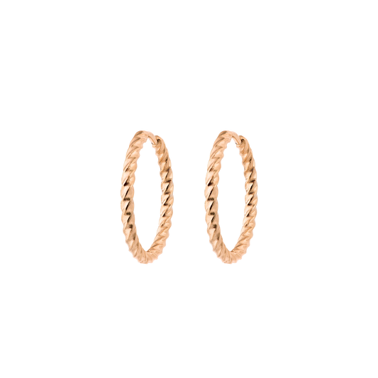 Twisted Hoops Medium Roségold