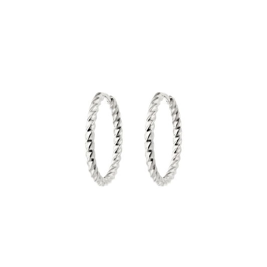 Twisted Hoops Medium Silber