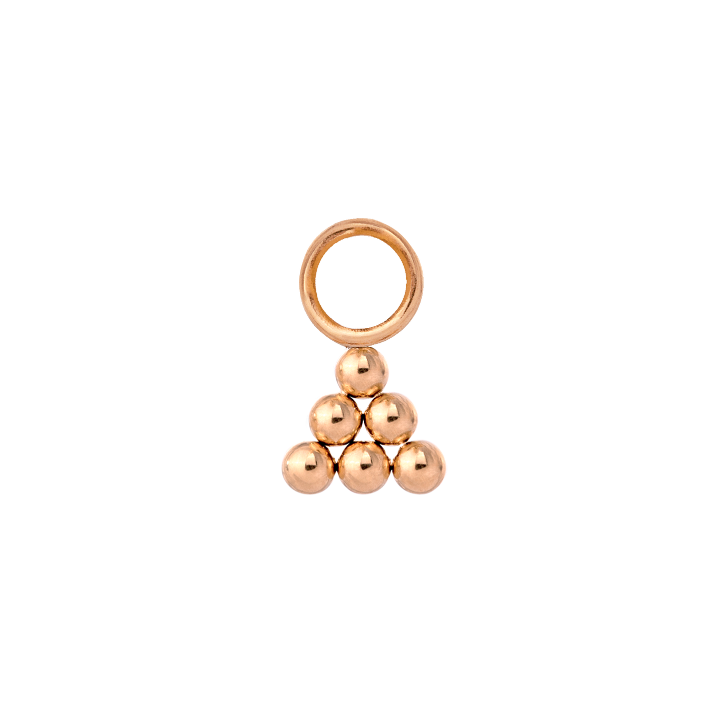 Tiny Beads Twisted Hoop Set Small Roségold