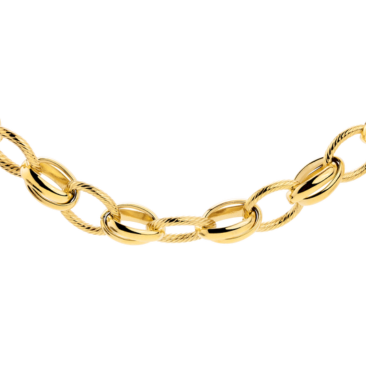 Chunky Twisted Links Necklace Gold