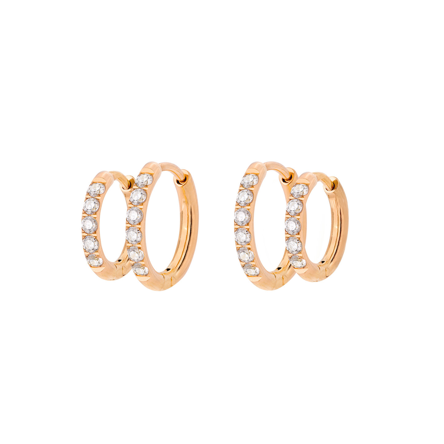 Glimmer Hoop Bundle Roségold