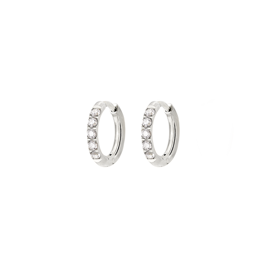 Glimmer Hoops Baby Silber