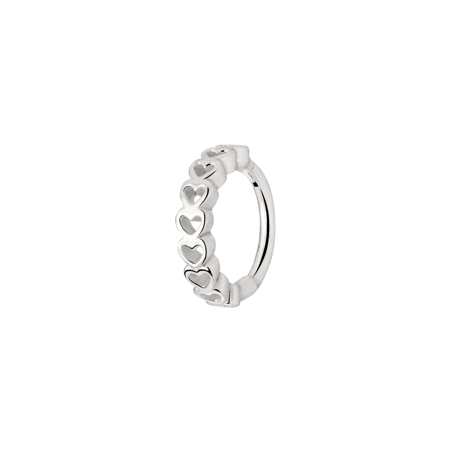 Heart after Heart Piercing Silber