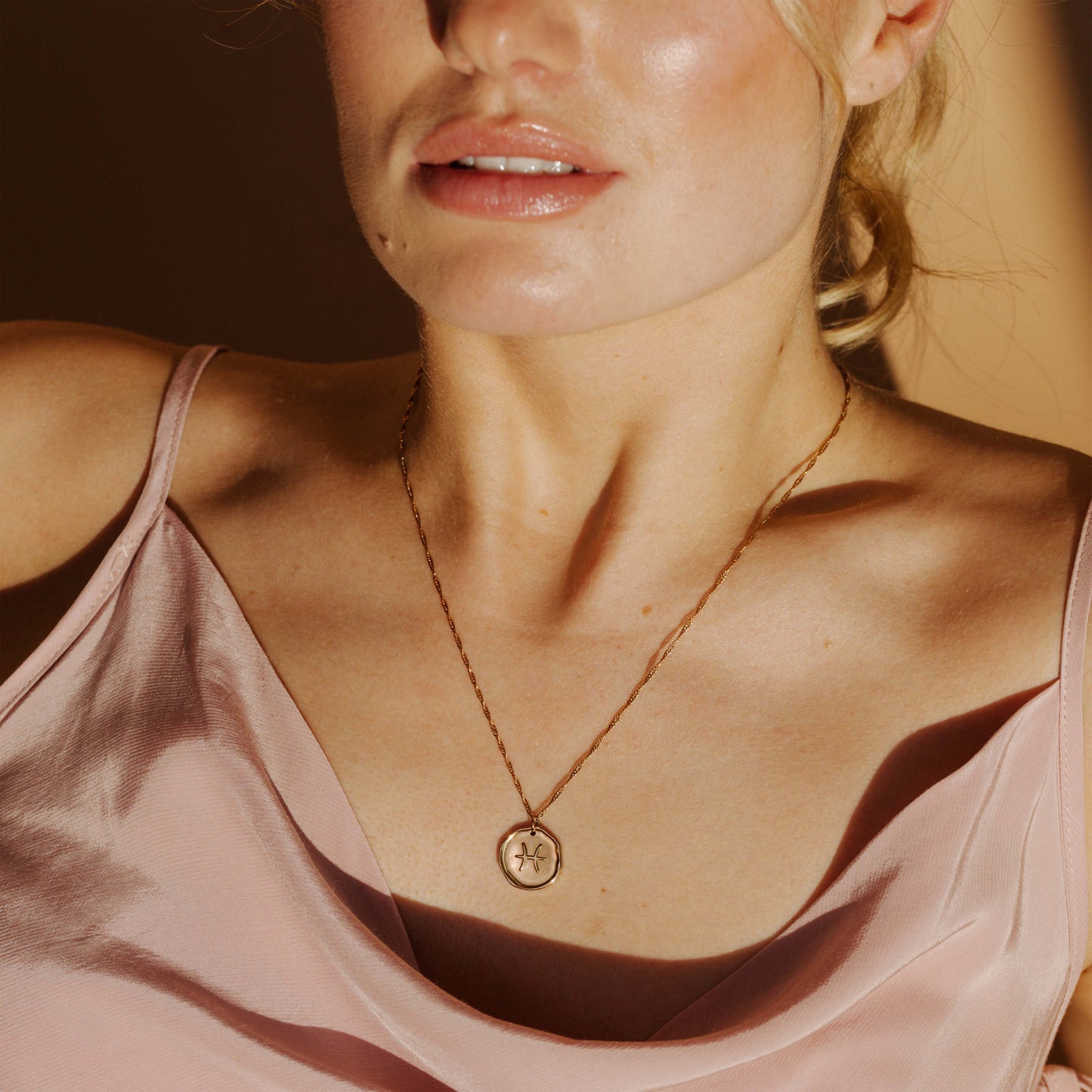 Zodiac Necklace – Pisces / Fische Roségold