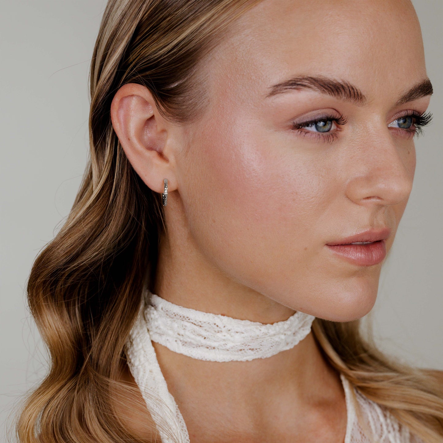 Prism Hoops Small Silber