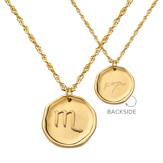Zodiac Necklace – Scorpio / Skorpion Gold