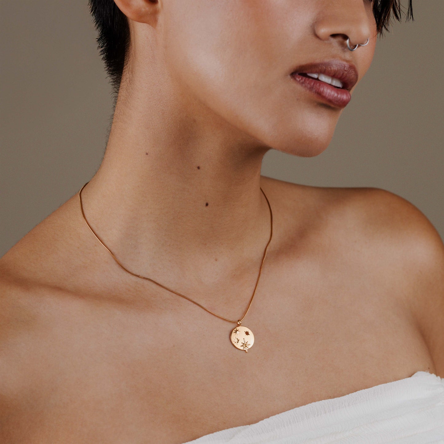 Shiny Stars Necklace Roségold