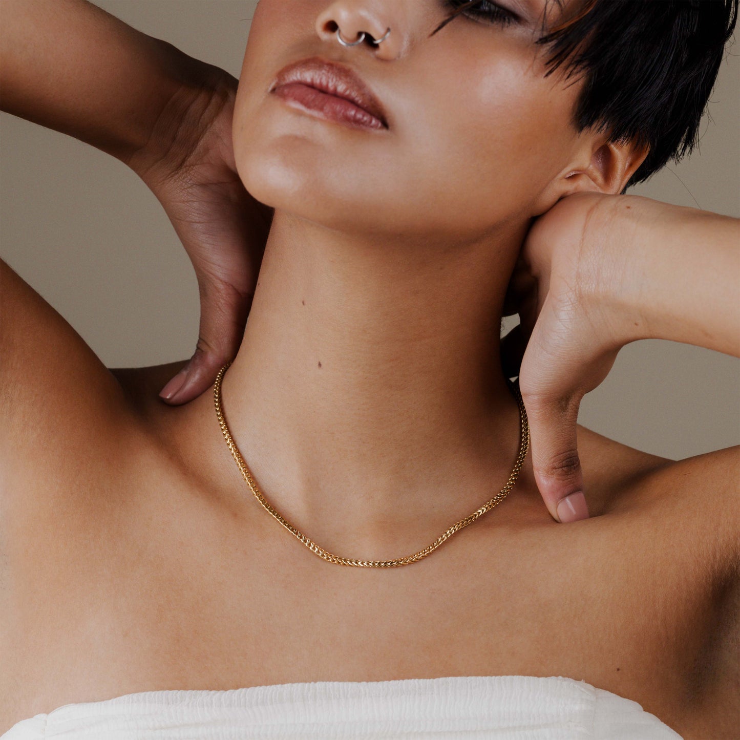 Spiga Chain Necklace Gold