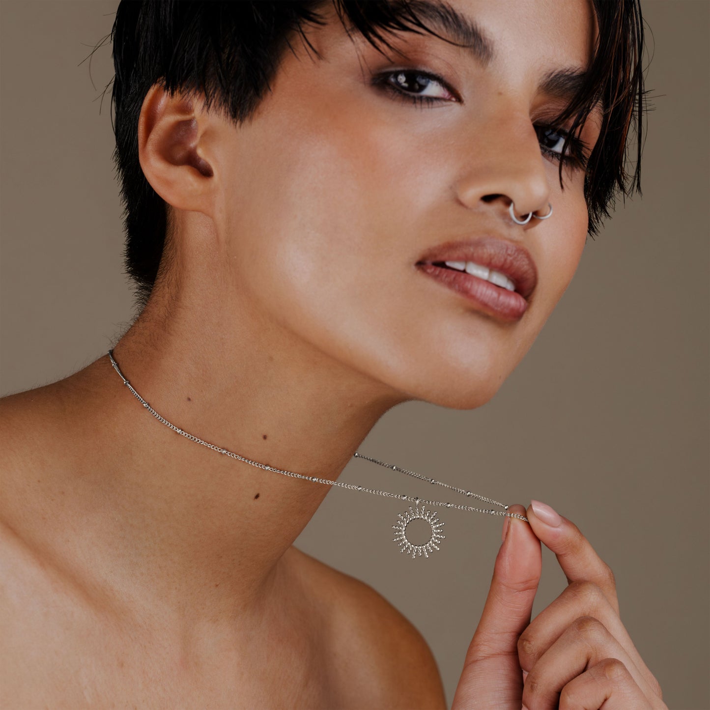 Sunny Beads Necklace Silber