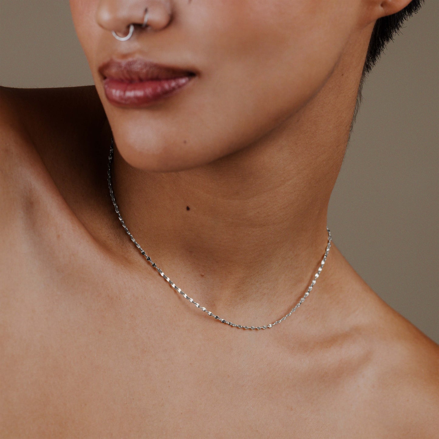 Tinsel Chain Necklace Silber