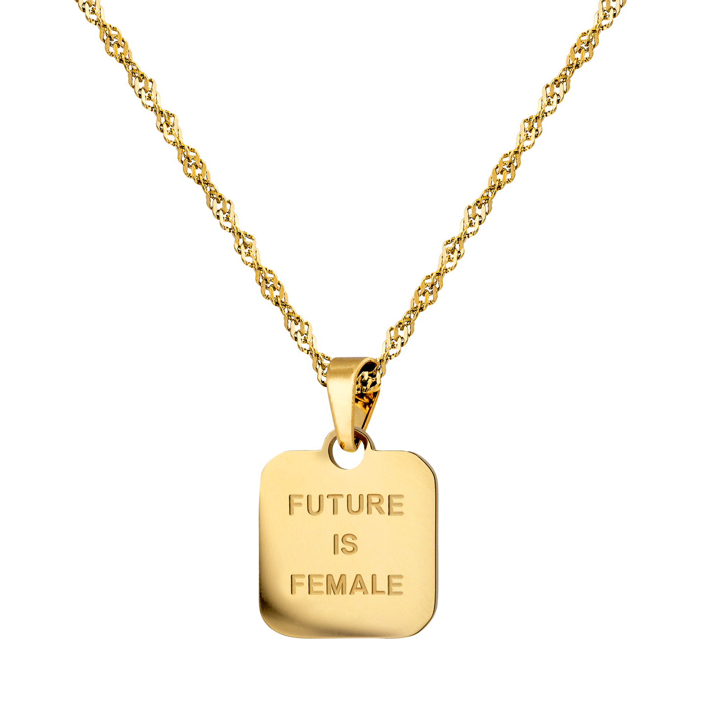 Future is female Necklace Gold