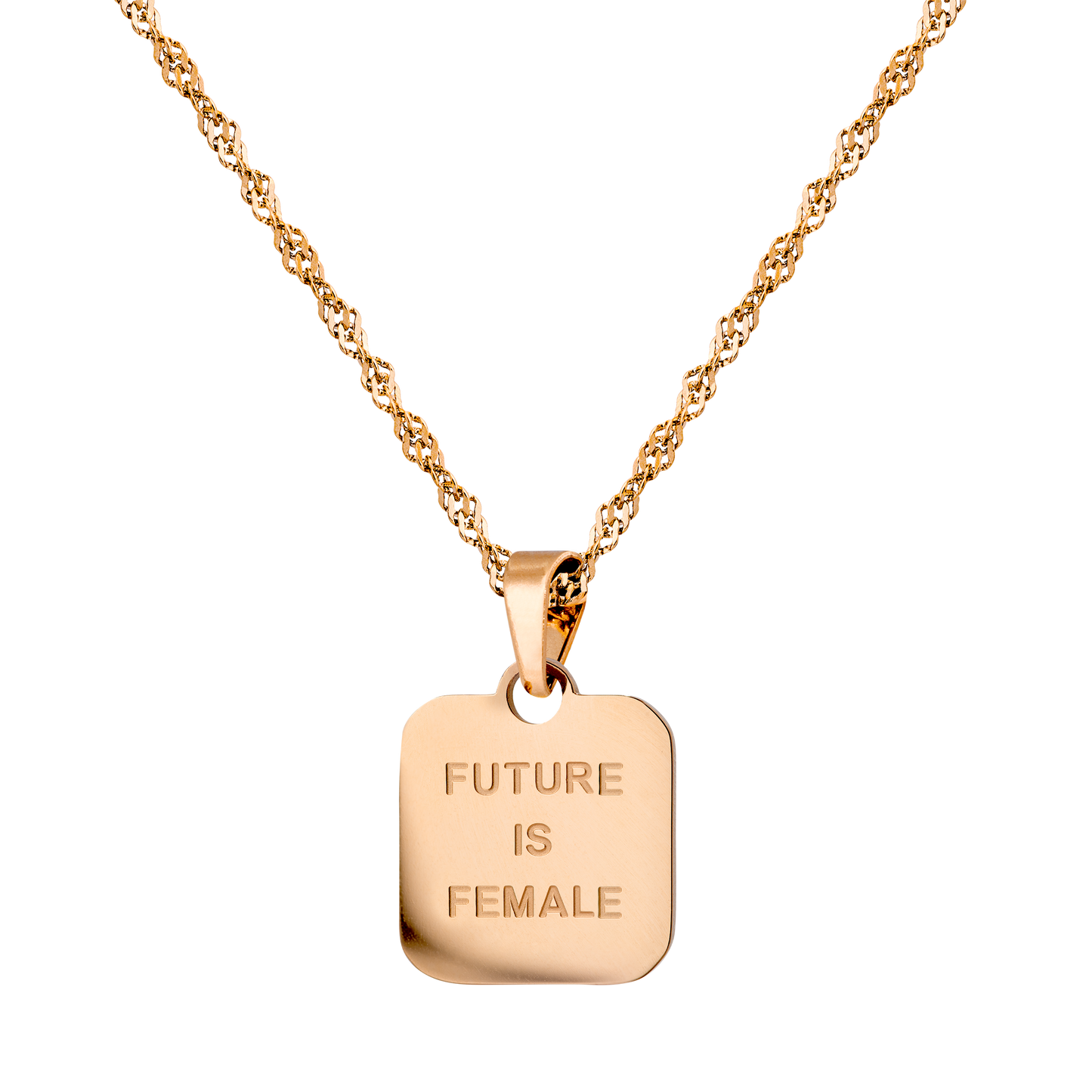 Future is female Necklace Roségold