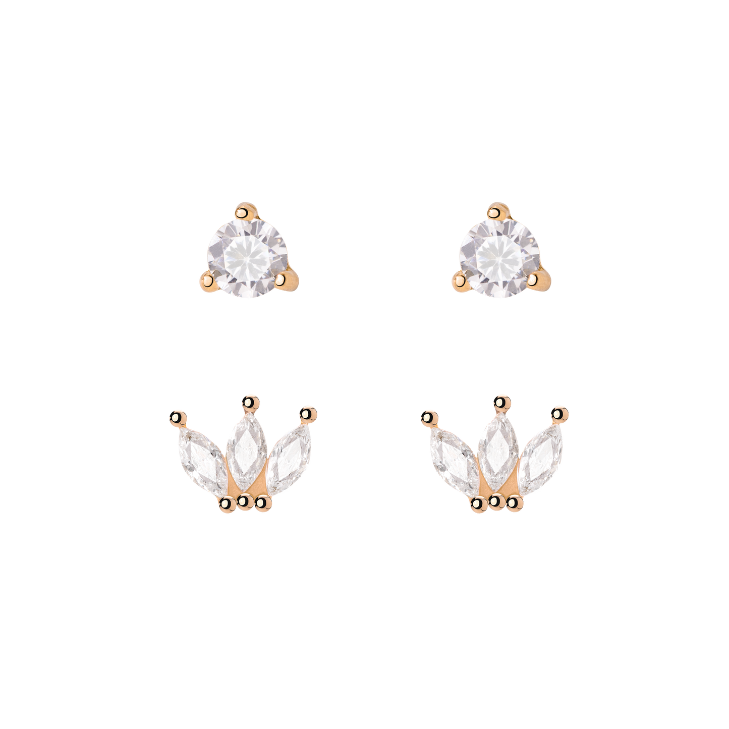 Royalty Stud Bundle Roségold