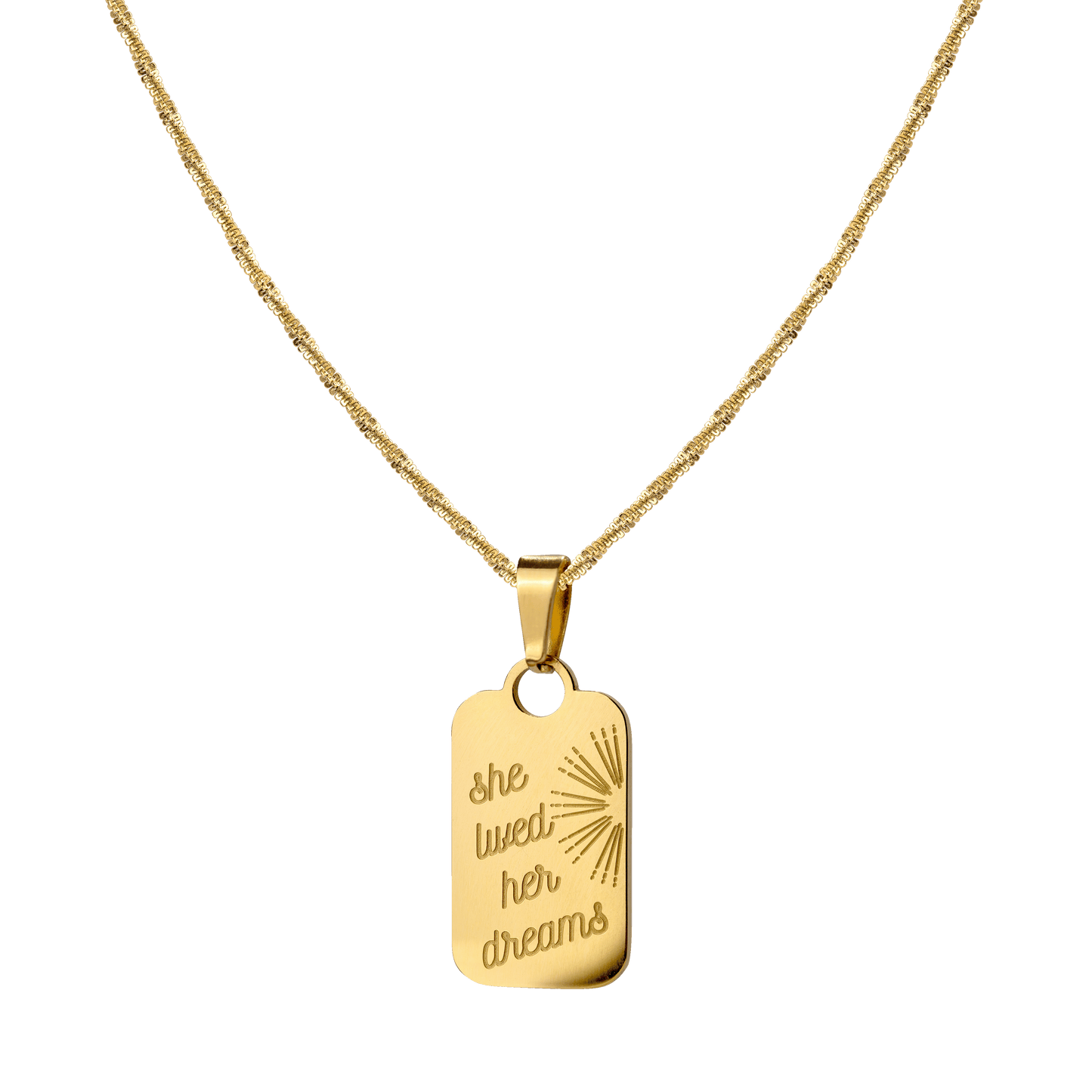 She lived her dreams Necklace Gold