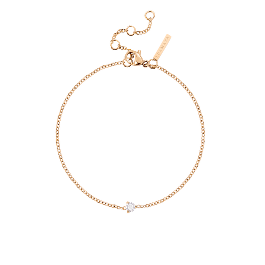 Solitaire Stone Bracelet Roségold