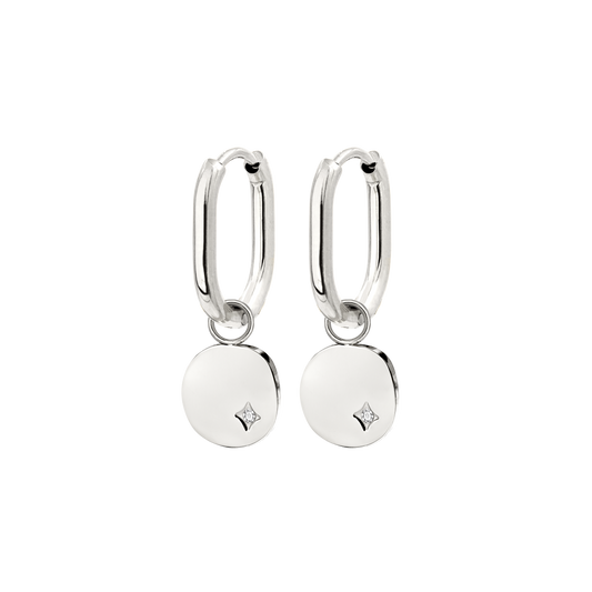 Spring Bling Oval Hoop Set Baby Silber