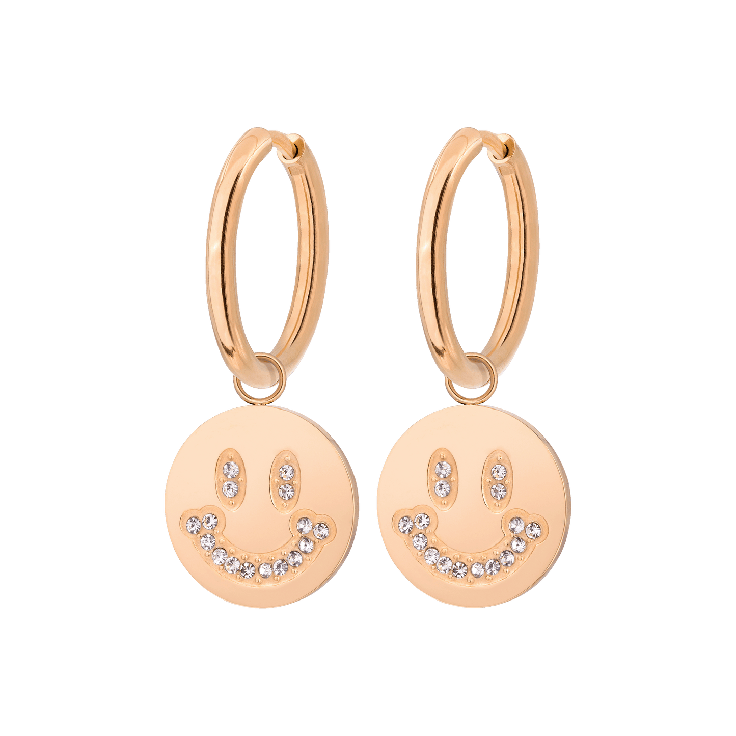 Dazzling Smile Hoop Set Medium Roségold