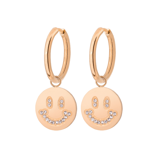 Dazzling Smile Hoop Set Medium Roségold