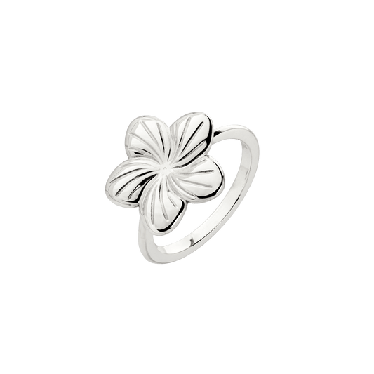 Floral Glow Ring Silber
