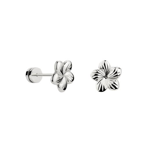 Floral Glow Studs Silber