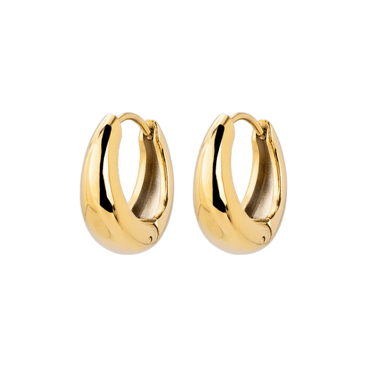 Gilded Curve Hoops Gold