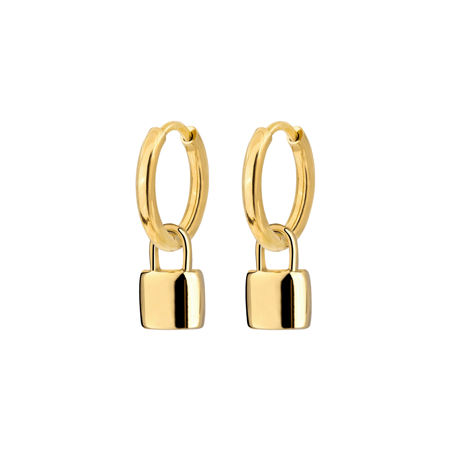Lock in Hoop Set Small Gold