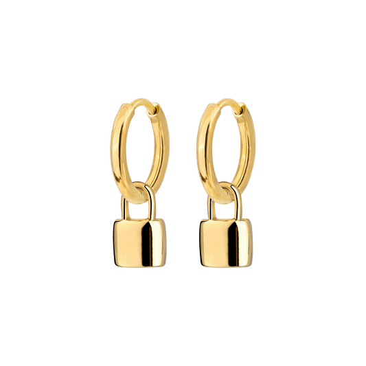 Lock in Hoop Set Small Gold