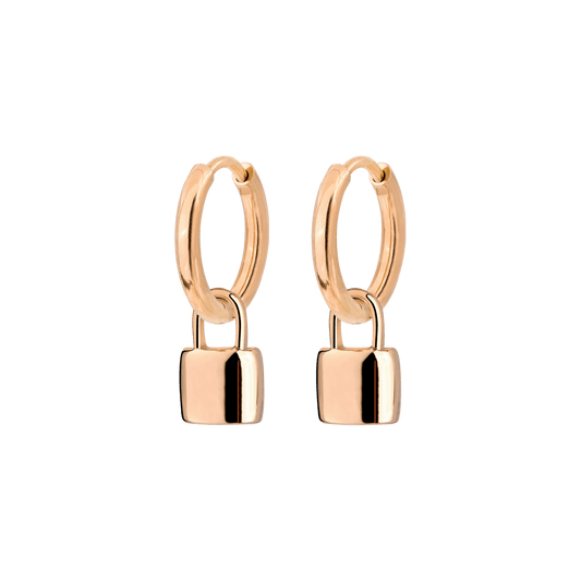 Lock in Hoop Set Small Roségold