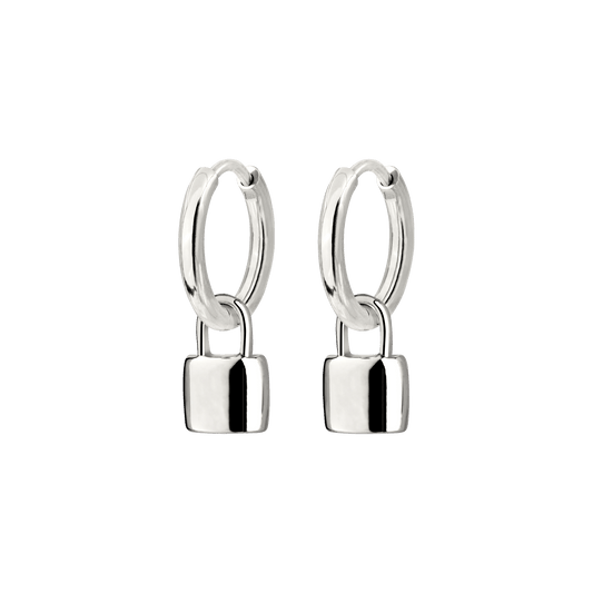 Lock in Hoop Set Small Silber