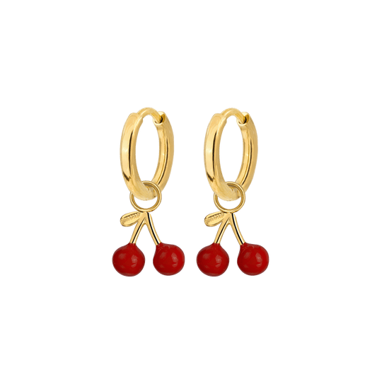 Very Cherry Hoop Set Baby Gold