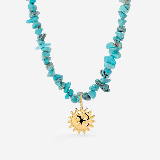 Blue Lagoon Necklace Gold