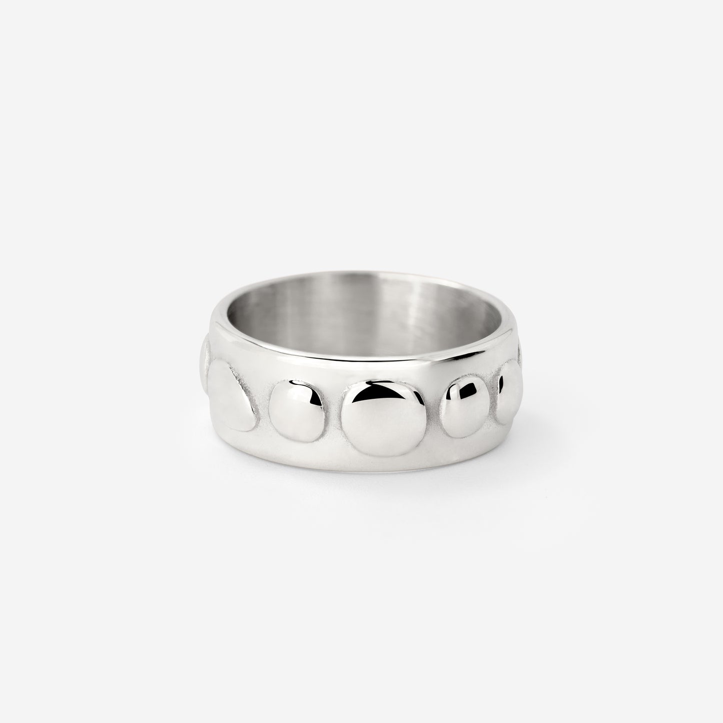 Boho Beads Ring Silber