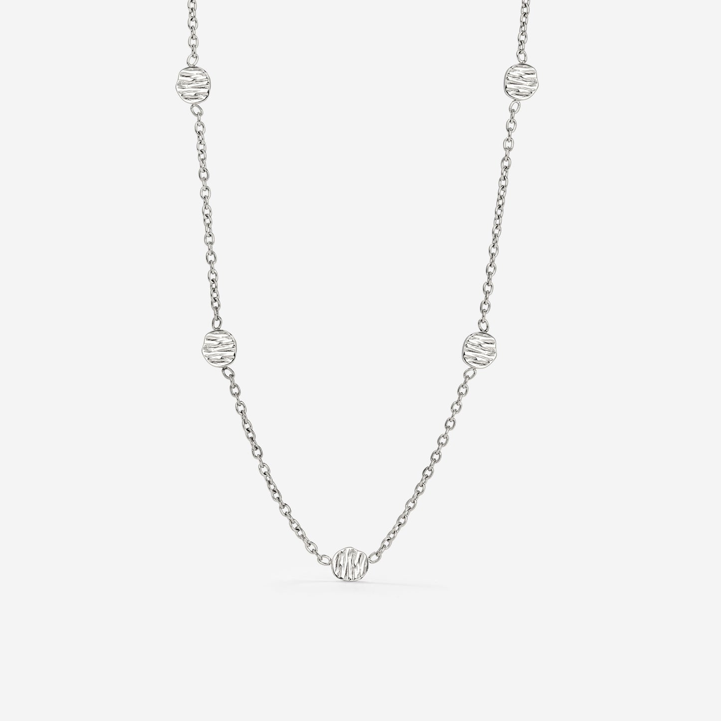 Boho Coin Necklace Silber