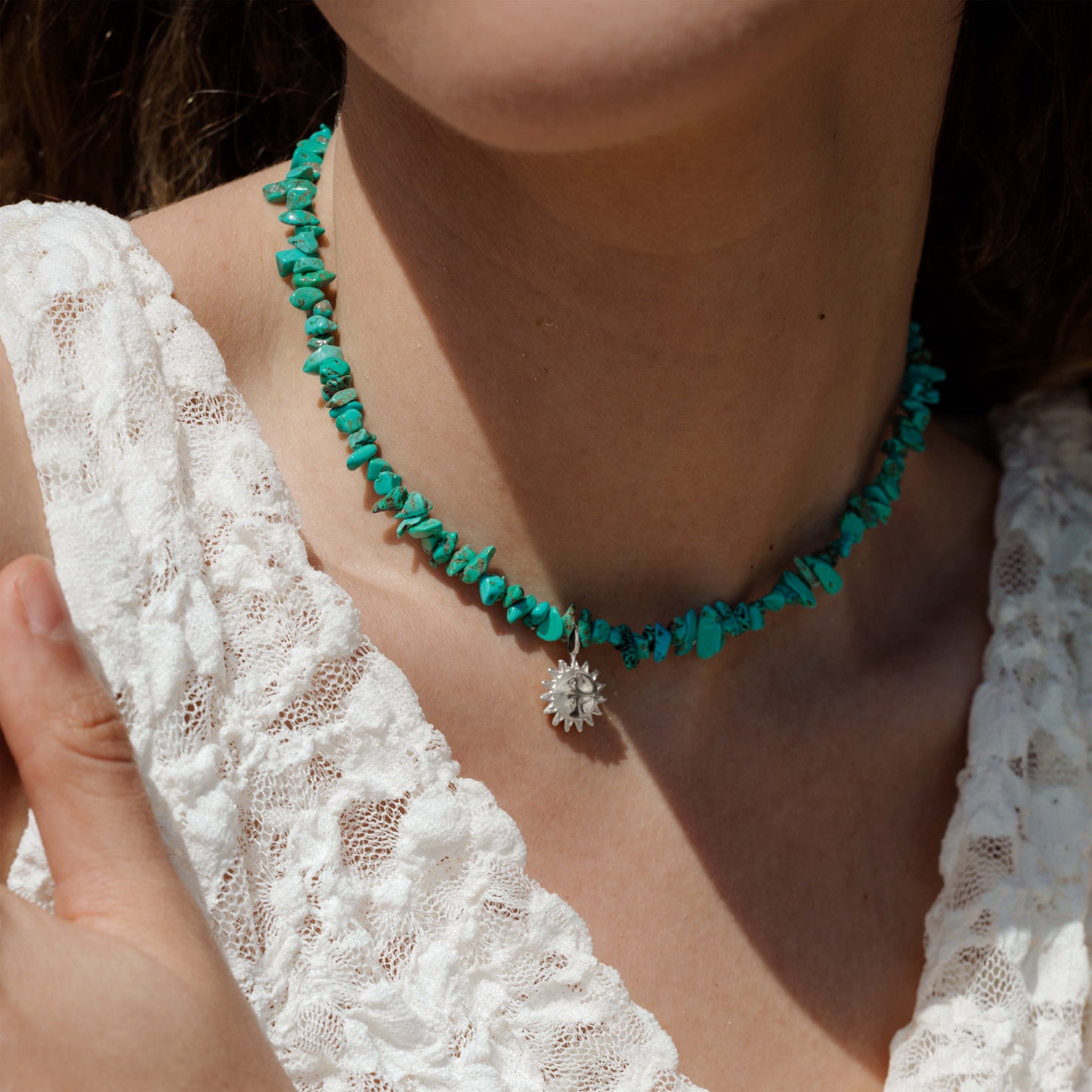 Blue Lagoon Necklace Silber