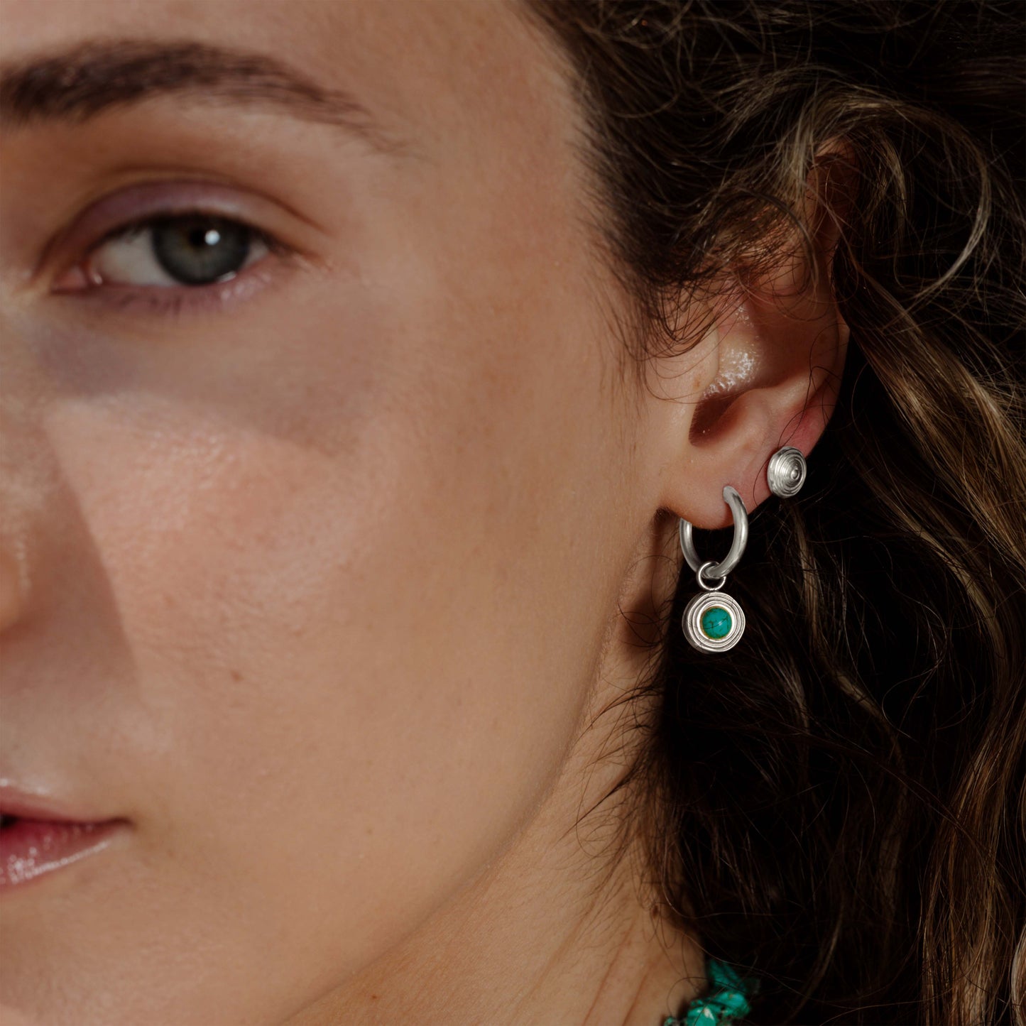 Ocean's Echo Studs Silber