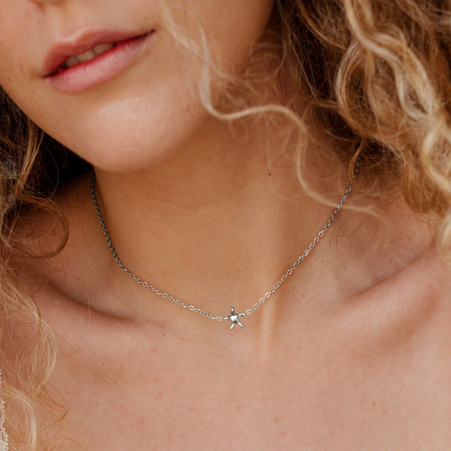 Sea Star Choker Silber