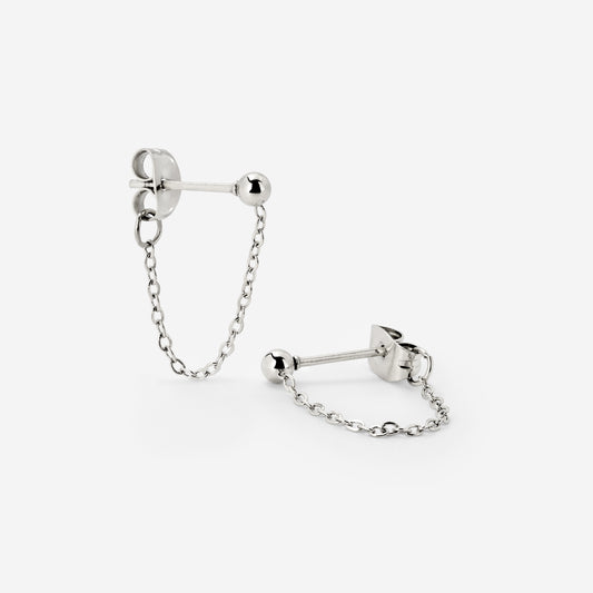 Chained Studs Silber