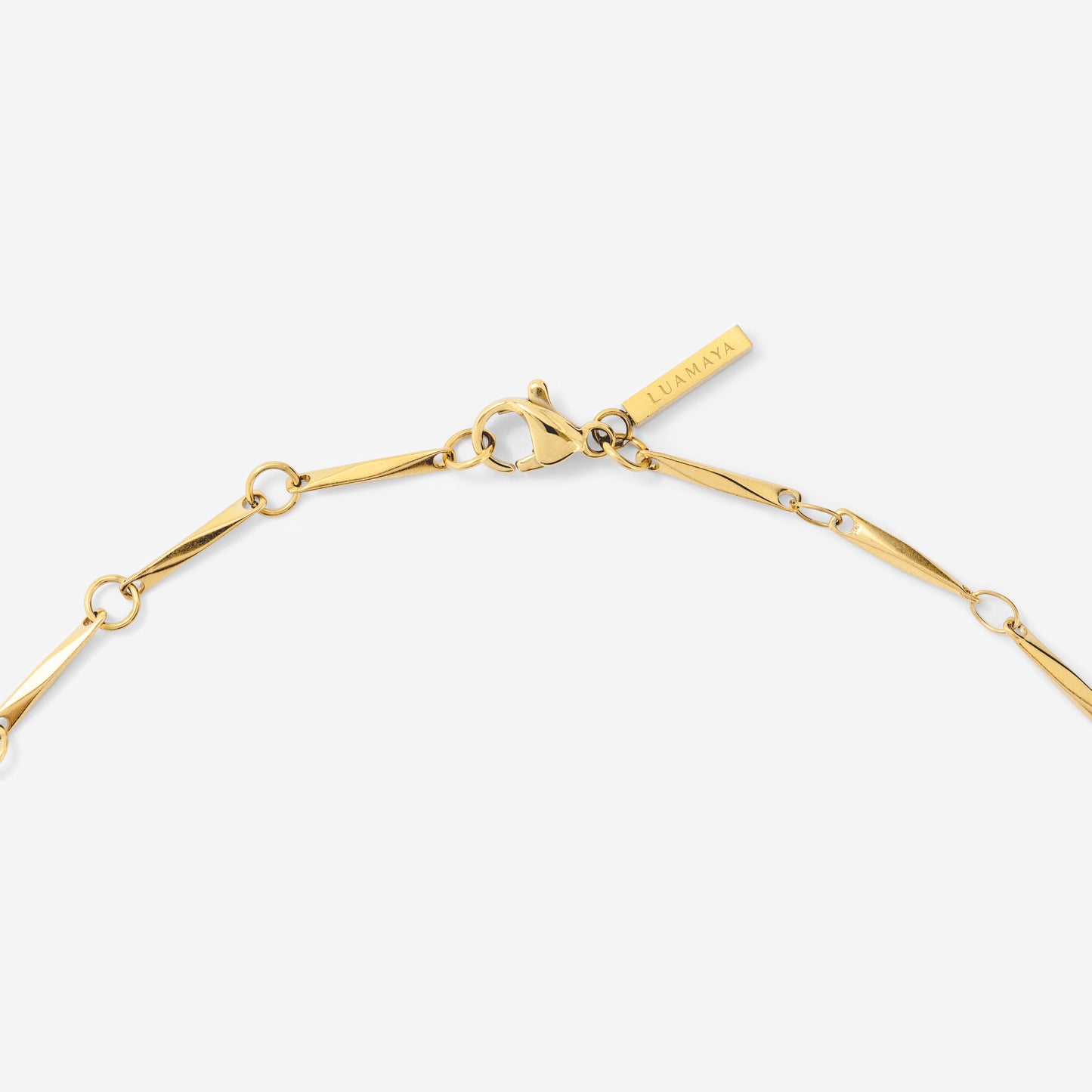 Curved Links Necklace Gold