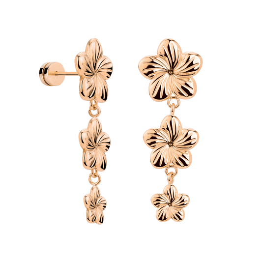 Floral Trinity Earrings Roségold